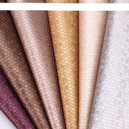 Honeycomb Embossed Faux Leather - Unleash Your Creative Potential with Luxurious Texture - Très Elite