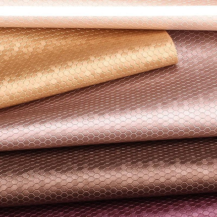 Honeycomb Embossed Faux Leather - Unleash Your Creative Potential with Luxurious Texture - Très Elite