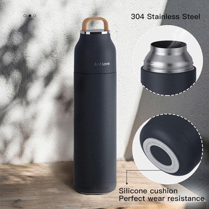 Hydration Companion: Sleek Stainless Steel Water Bottle for On-the-Go Refreshment