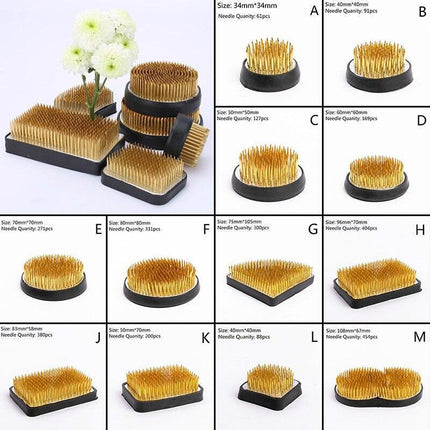 Ikebana Elegance: Exquisite Japanese Kenzan Floral Arrangement Toolset - Très Elite