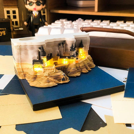 Illuminated Fantasy Castle 3D Memo Pad - Unlock Your Imagination - Très Elite