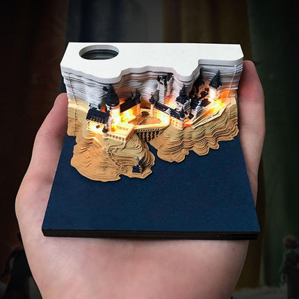 Illuminated Fantasy Castle 3D Memo Pad - Unlock Your Imagination - Très Elite