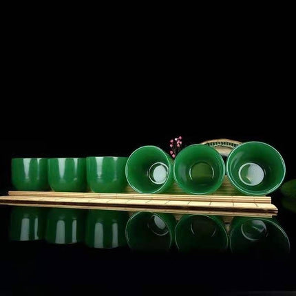 Indulge in Elegance: The Premium Jade Kung Fu Tea Cup Collection - Très Elite