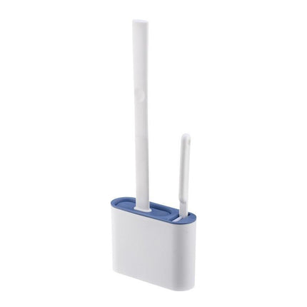Innovative Silicone TPR Toilet Cleaning Set with Space-Saving Holder