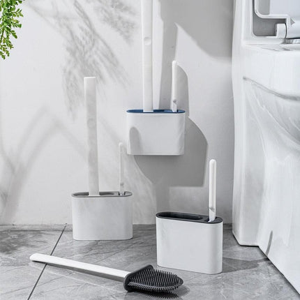 Innovative Silicone TPR Toilet Cleaning Set with Space-Saving Holder