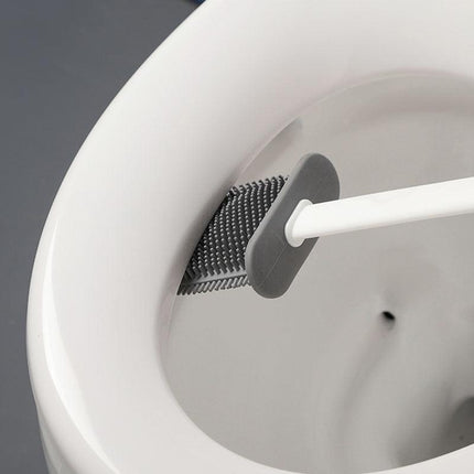 Innovative Silicone TPR Toilet Cleaning Set with Space-Saving Holder