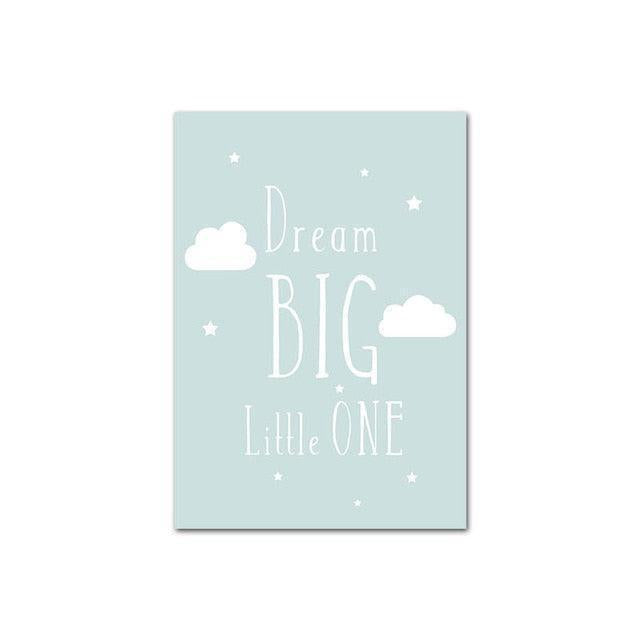 Inspire Dreams Canvas Art - Motivational Nordic Nursery Wall Decor