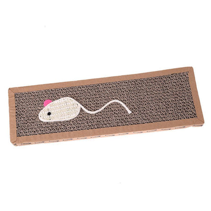 Interactive Cat Scratch Pad with Mouse/Fish Design and Cozy Bed Feature - Très Elite