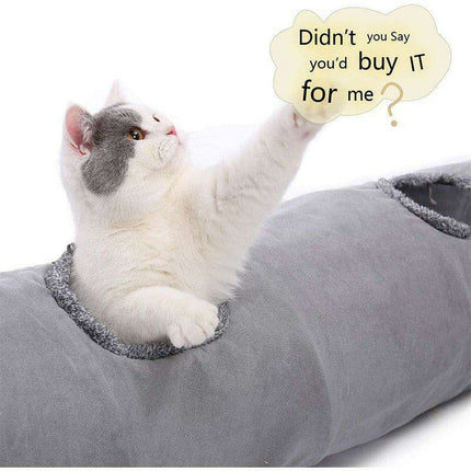 Interactive Peekaboo Pet Tunnel with Fun Ball - Engaging Playtime Adventure for Your Furry Companions - Très Elite