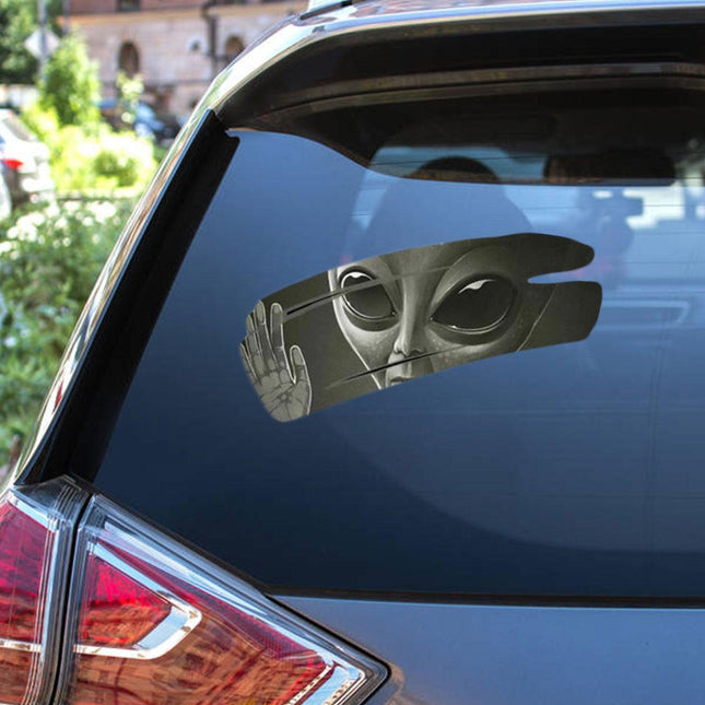 Intergalactic Alien Invasion 3D Car Sticker - Premium Design Decal