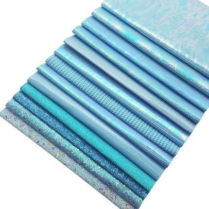 Iridescent Blue Snake Glitter Fabric for Creative Crafting - Très Elite