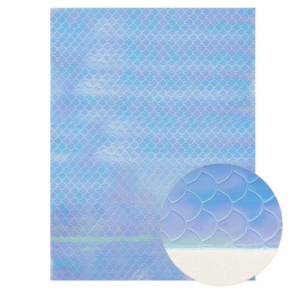 Iridescent Blue Snake Glitter Fabric for Creative Crafting - Très Elite