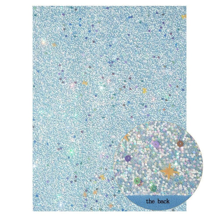 Iridescent Blue Snake Glitter Fabric for Creative Crafting - Très Elite