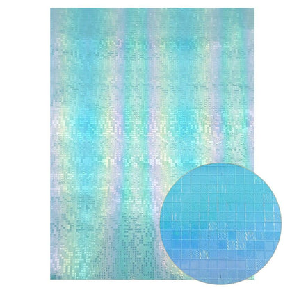 Iridescent Blue Snake Glitter Fabric for Creative Crafting - Très Elite