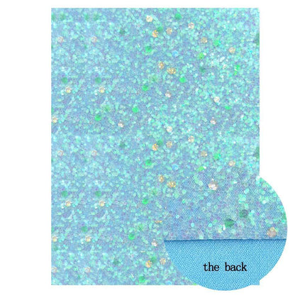 Iridescent Blue Snake Glitter Fabric for Creative Crafting - Très Elite