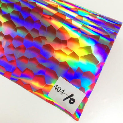 Iridescent Football Pattern PVC Jelly Vinyl Fabric - Ideal for Creative Projects - Très Elite