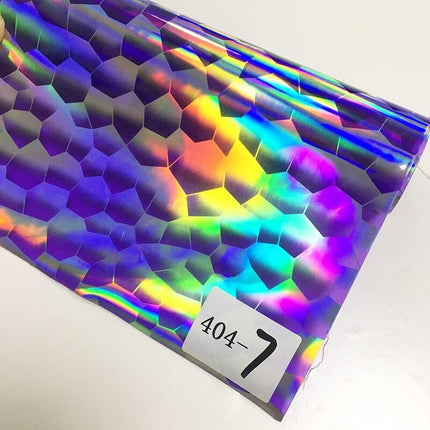 Iridescent Football Pattern PVC Jelly Vinyl Fabric - Ideal for Creative Projects - Très Elite