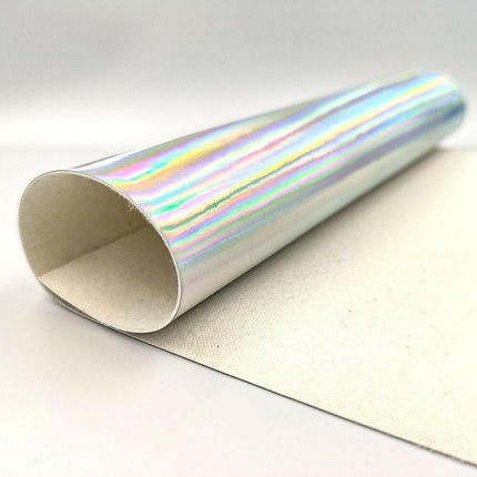 Iridescent Holographic Faux PU Leather Sheet for Creative DIY Projects - Très Elite