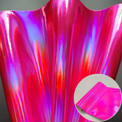 Iridescent Holographic Faux PU Leather Sheet for Creative DIY Projects - Très Elite