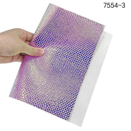 Iridescent Python Scale Holographic PU Fabric - Unleash Your Creative Potential - Très Elite
