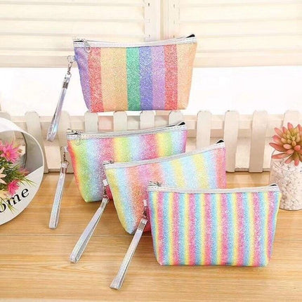Iridescent Rainbow Glitter Faux Leather Sheets for Elegant DIY Masterpieces - Très Elite
