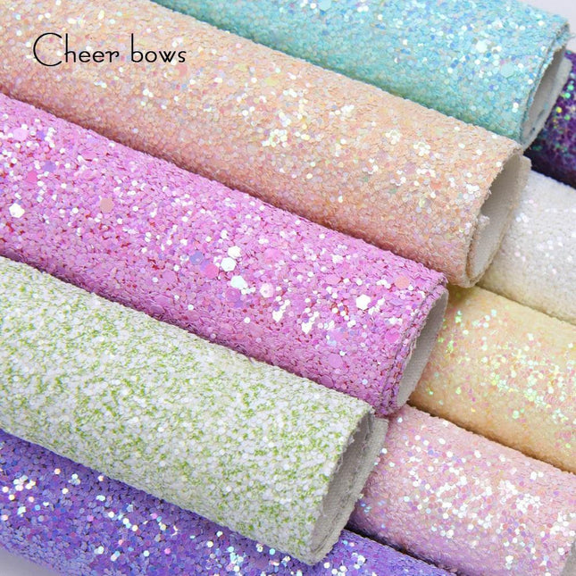 Iridescent Rainbow Glitter Vinyl Crafting Roll - Creative Shimmer Kit