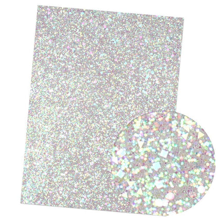 Iridescent Rainbow Glitter Vinyl Crafting Roll - Creative Shimmer Kit - Très Elite