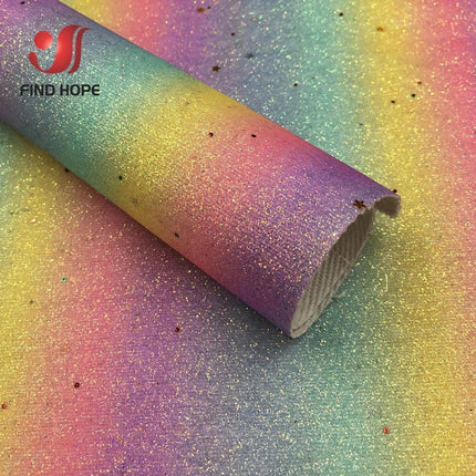 Iridescent Rainbow Sparkle Fabric Sheets - Perfect for Creative DIY Projects