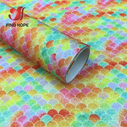 Iridescent Rainbow Sparkle Fabric Sheets - Perfect for Creative DIY Projects
