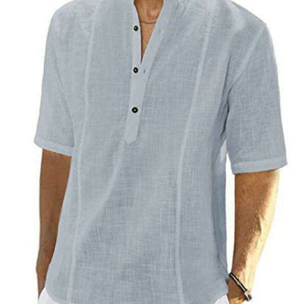 Jakoto Men's Lightweight Casual Linen Shirt - Summer Chic Redefined - Très Elite