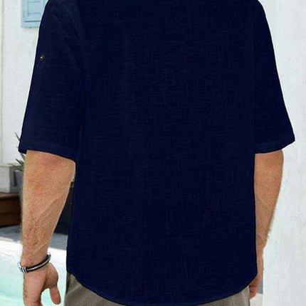 Jakoto Men's Lightweight Casual Linen Shirt - Summer Chic Redefined - Très Elite