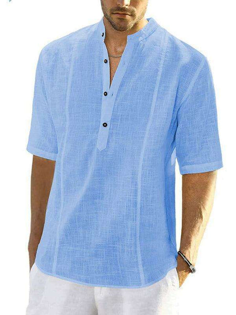 Jakoto Men's Lightweight Casual Linen Shirt - Summer Chic Redefined