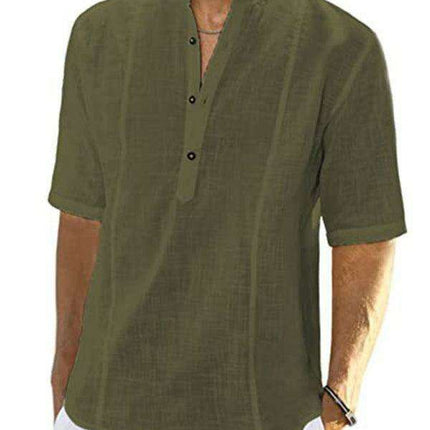 Jakoto Men's Lightweight Casual Linen Shirt - Summer Chic Redefined - Très Elite