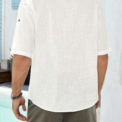 Jakoto Men's Lightweight Casual Linen Shirt - Summer Chic Redefined - Très Elite
