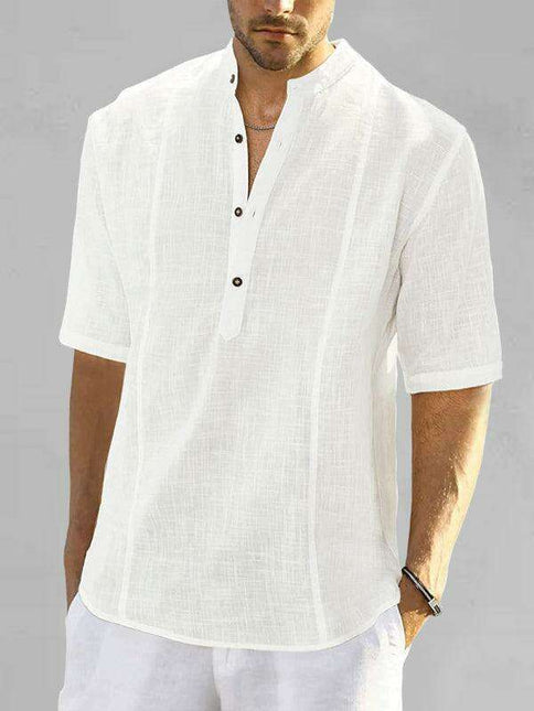 Jakoto Men's Lightweight Casual Linen Shirt - Summer Chic Redefined