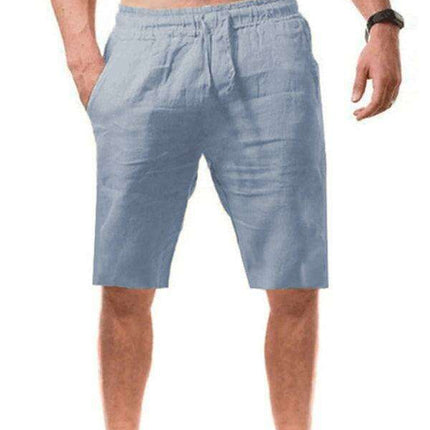 JakotoSummer Men's Lightweight Linen Cropped Sports Trousers - Stylish & Breathable for Summer