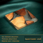 Japanese Elegance Unveiled: Artisan Wooden Tea Coasters Set - 6 Distinct Pieces - Très Elite