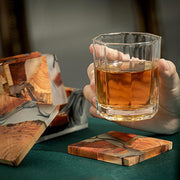 Japanese Elegance Unveiled: Artisan Wooden Tea Coasters Set - 6 Distinct Pieces - Très Elite