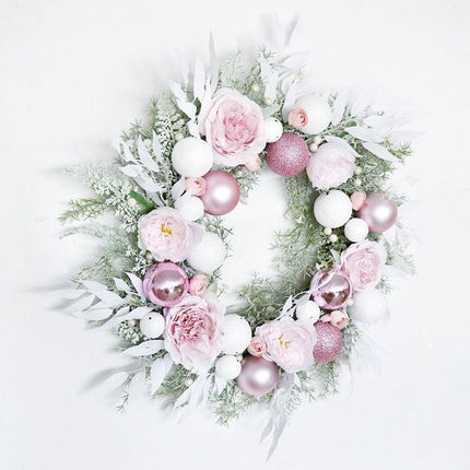 Joyful Holiday Elegance Christmas Wreath: Exquisite Door Decor