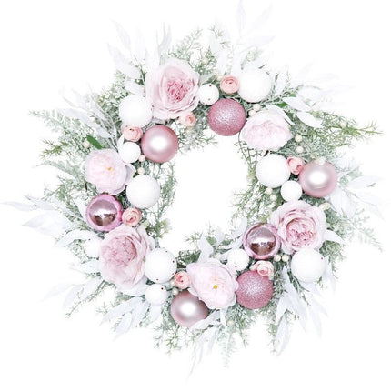 Joyful Holiday Elegance Christmas Wreath: Exquisite Door Decor
