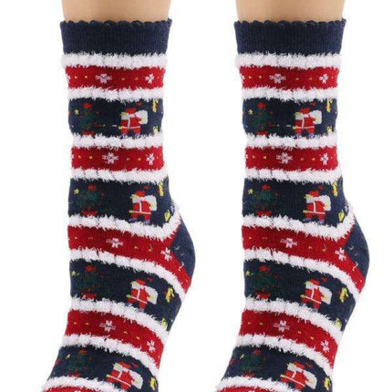 Joyful Holiday Floral Women's Socks - Festive Design for Seasonal Cheer - Très Elite