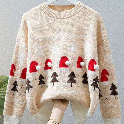 Joyful Red Christmas Knit Jumper for Festive Comfort - Très Elite