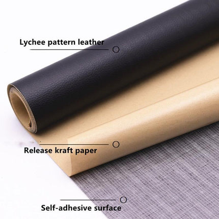 Jumbo XL Luxe Litchi Leather Repair Stickers - Stylish Solutions for Elegant Furniture Fixes - Très Elite