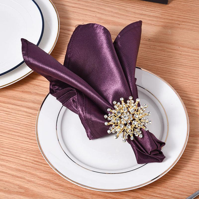 Floral Napkin Buckle - Western-Style Table Decor Accent
