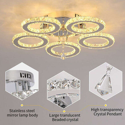 K9 Crystal Elegance LED Chandelier Set - Contemporary Illumination for Stylish Spaces..