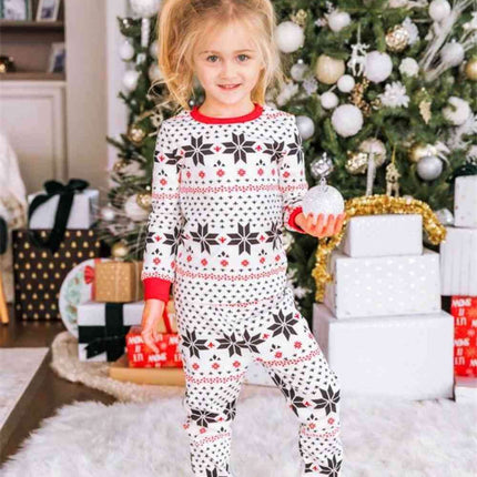 Kids' Cozy Snowflake Themed Winter Outfit Set
