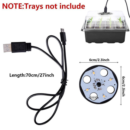 LED Seedling Starter Set with Humidity Control - Complete 5-Tray System for Enhanced Plant Growth - Très Elite