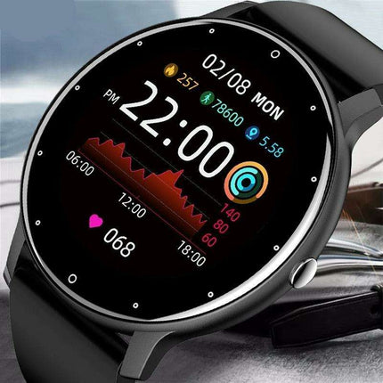 LIGE 2023 Men's Touch Screen Fitness Smart Watch: Health Tracker with IP67 Waterproof and Long-Lasting Battery - Très Elite