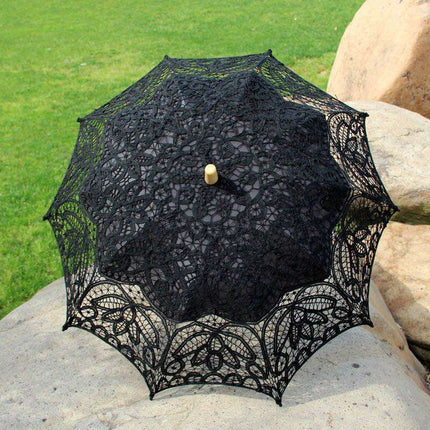 Lace Elegance Victorian Umbrella - A Touch of Class for Any Celebration - Très Elite