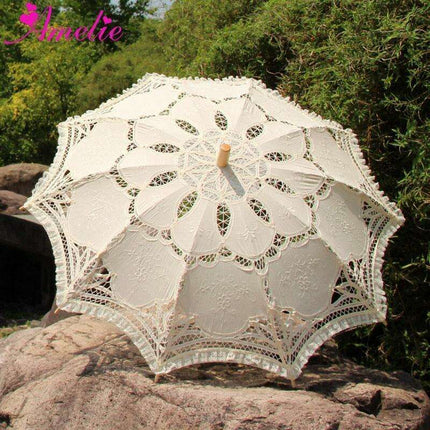 Lace Elegance Victorian Umbrella - A Touch of Class for Any Celebration - Très Elite